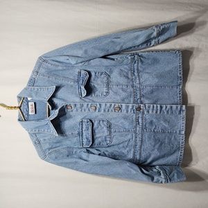 Denim Button Front Jacket